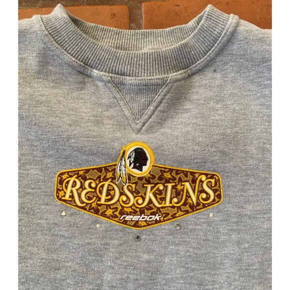 Vintage Washington Redskins NFL Gray Pullover Sweatshirt Reebok Womens SZ Medium - Picture 3 of 7